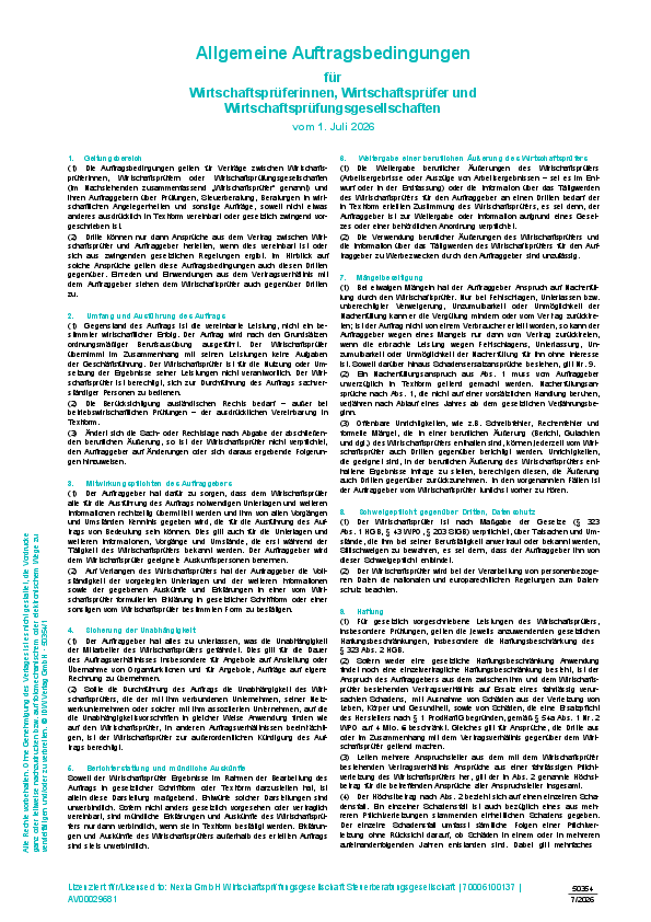 PDF zum Thema: Allgemeine Auftragsbedingungen