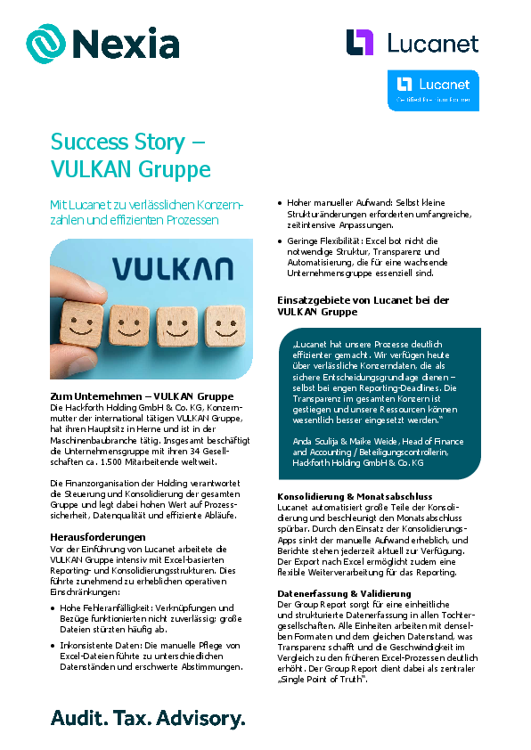 PDF zum Thema: Lucanet Success Story –  Hackforth Holding GmbH & Co. KG