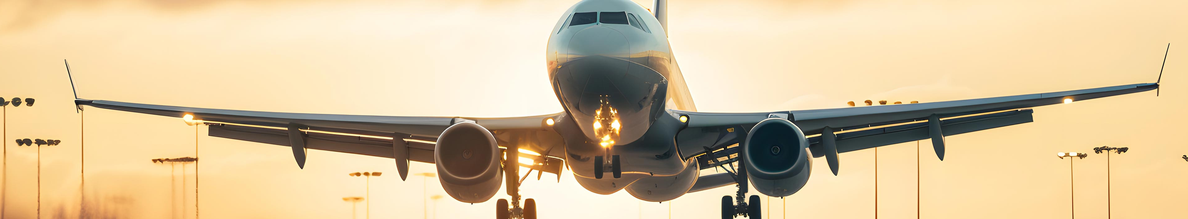 Flugzeug beim Start.