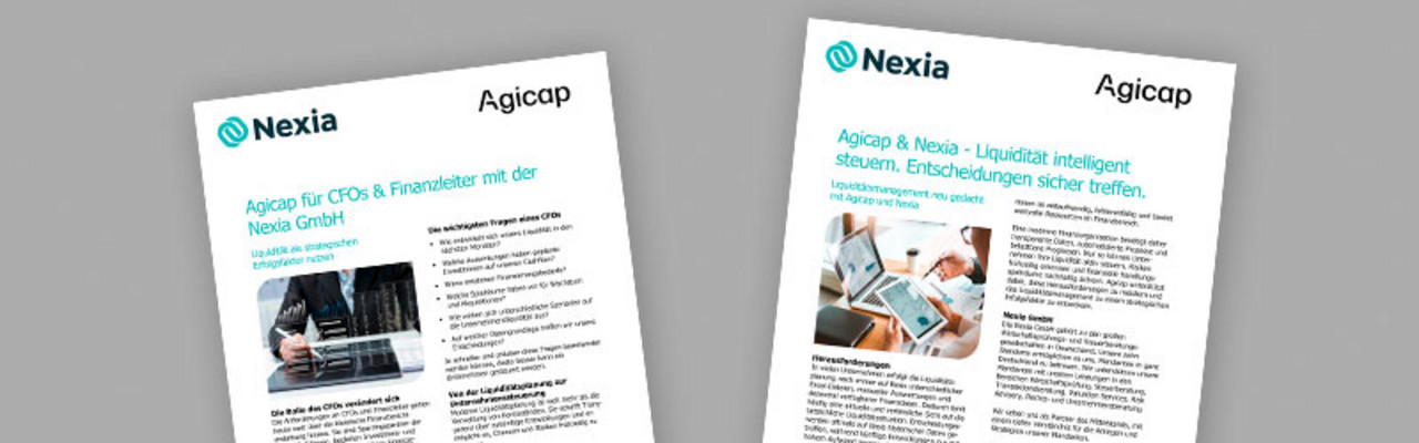 Agicap Themenbroschüren Ausschnitte aus einigen Agicap Broschüren werden gezeigt.