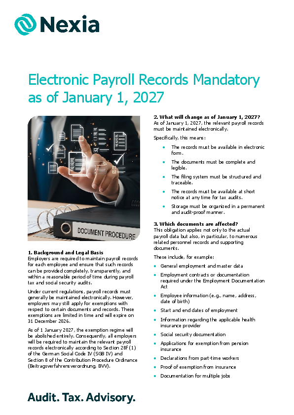 Electronic Payroll Records PDF for client information on the topic: Electronic Payroll Records