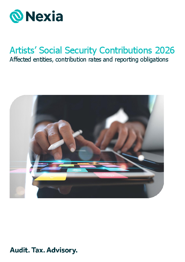 PDF for client information on the topic: Artists’ Social Security Contributions 2026 
