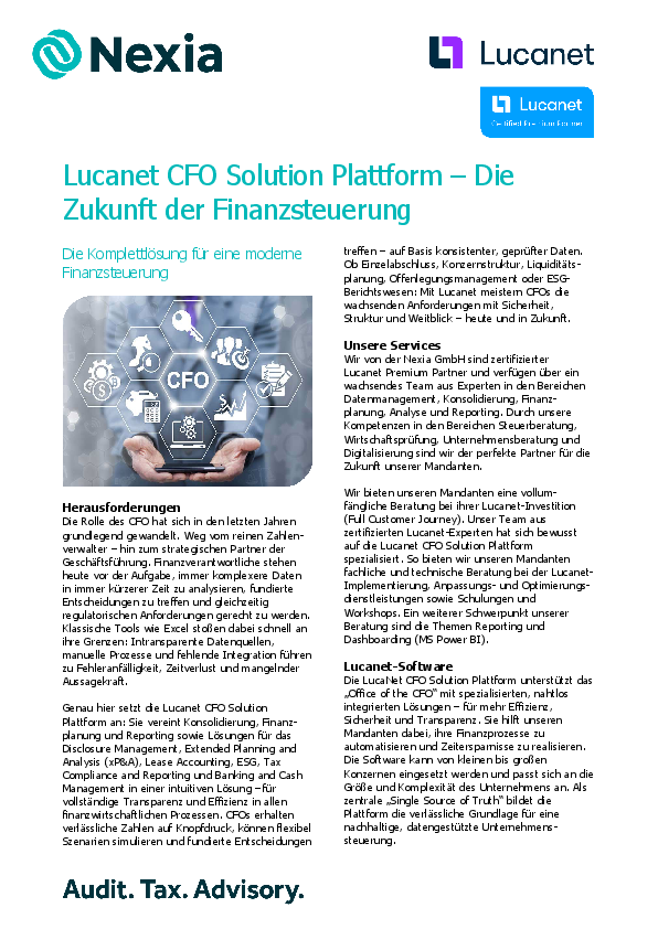 PDF zum Thema: Die Komplettlösung für eine moderne Finanzsteuerung