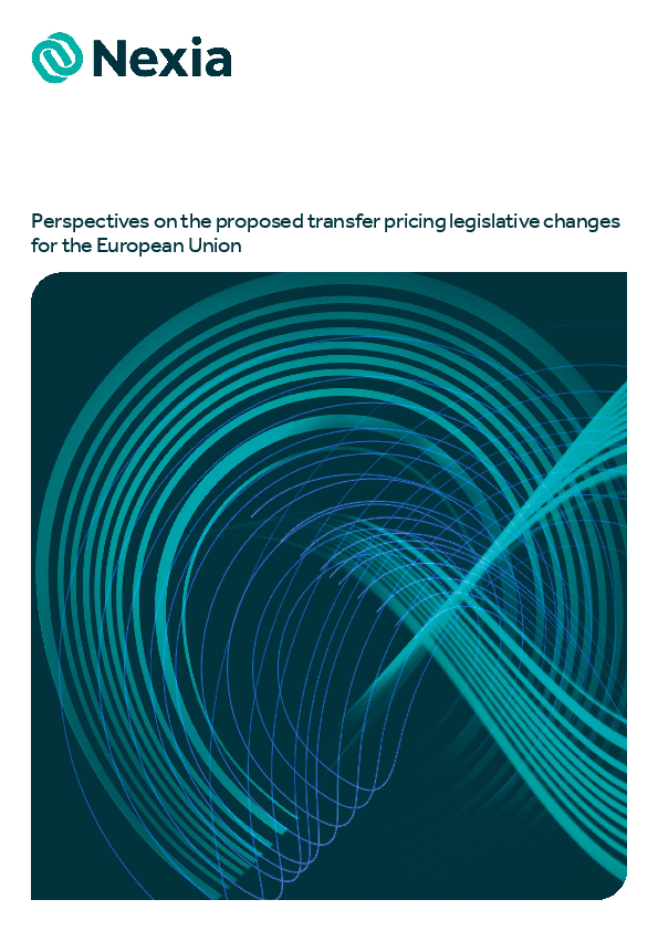 PDF zur Mandanteninfo zum Thema: Perspectives on the proposed transfer pricing legislative changes for the European Union