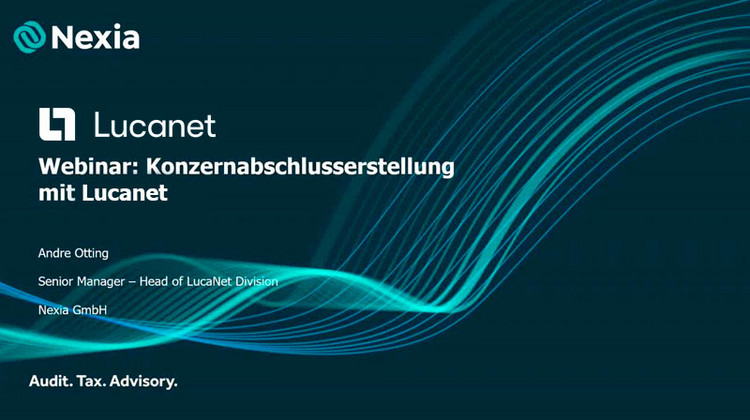 Screenshot aus dem Video zum Webinar: Konzernabschlusserstellung mit Lucanet