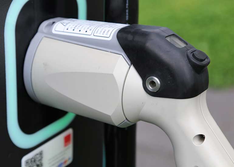 Ladekabel für den Akku eines E-Fahrzeugs.