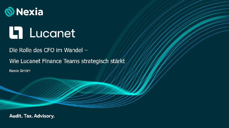 Screenshot aus dem Video zum Webinar: Die Rolle des CFO im Wandel –  Wie Lucanet Finance Teams strategisch stärkt